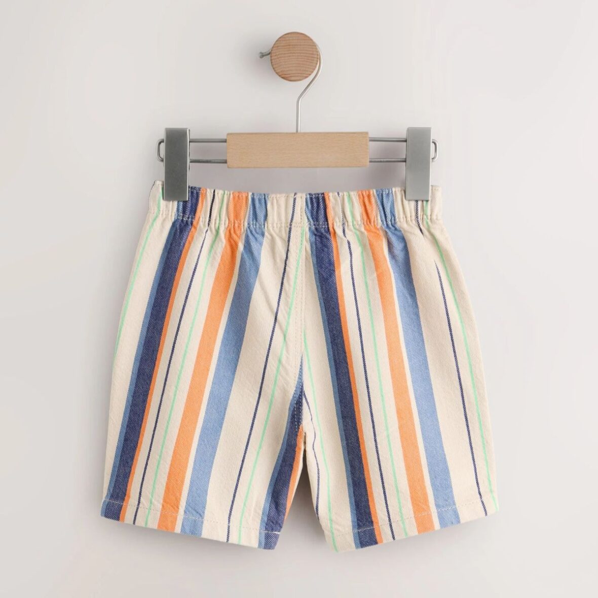Orange Neutral Stripe Pull On Bermuda Shorts 3