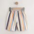 Orange/Neutral Stripe Pull On Bermuda Shorts 1