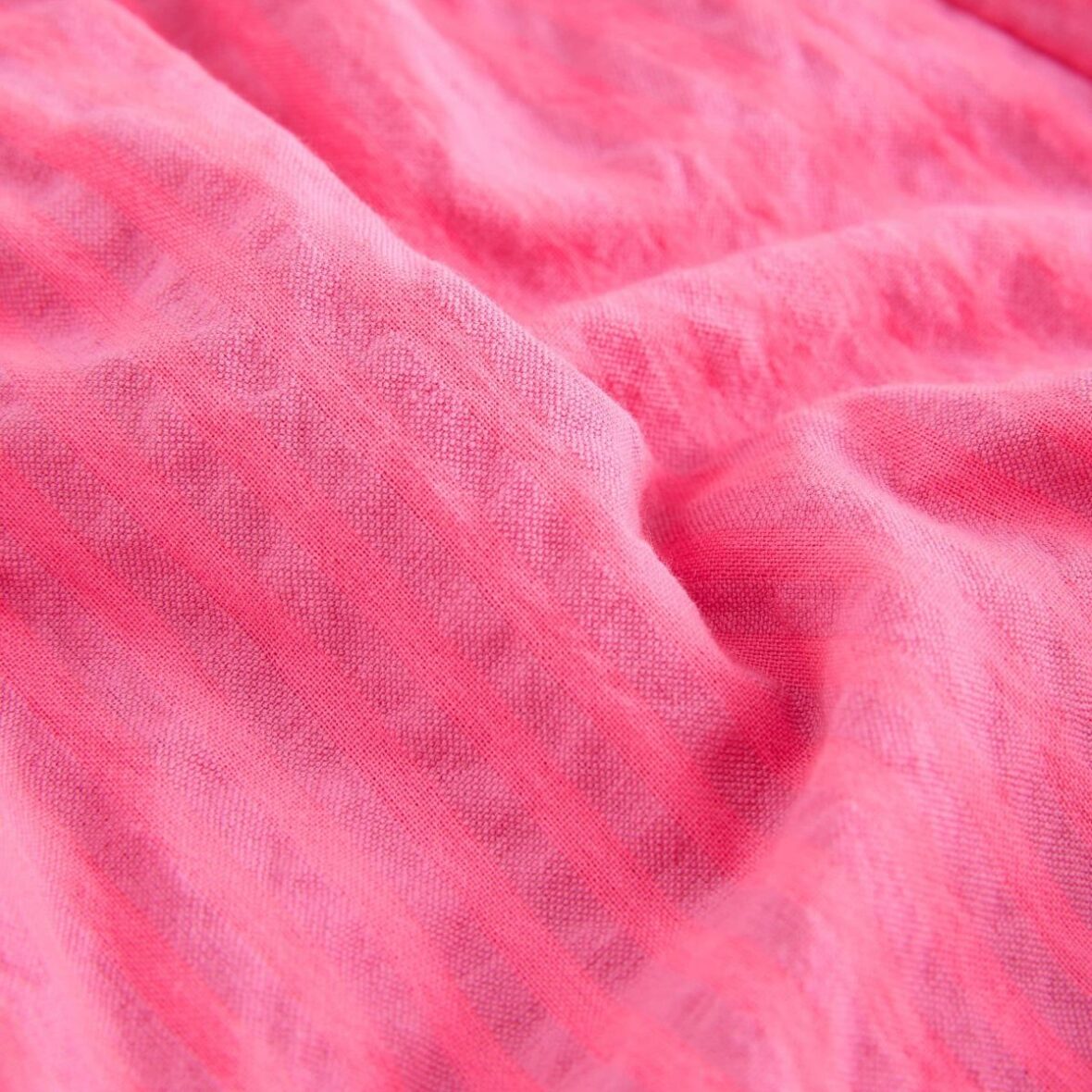 Pink Seersucker Stripe Crochet Trim Shorts 4