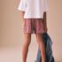 Rust Brown Crochet Pocket Shorts 1