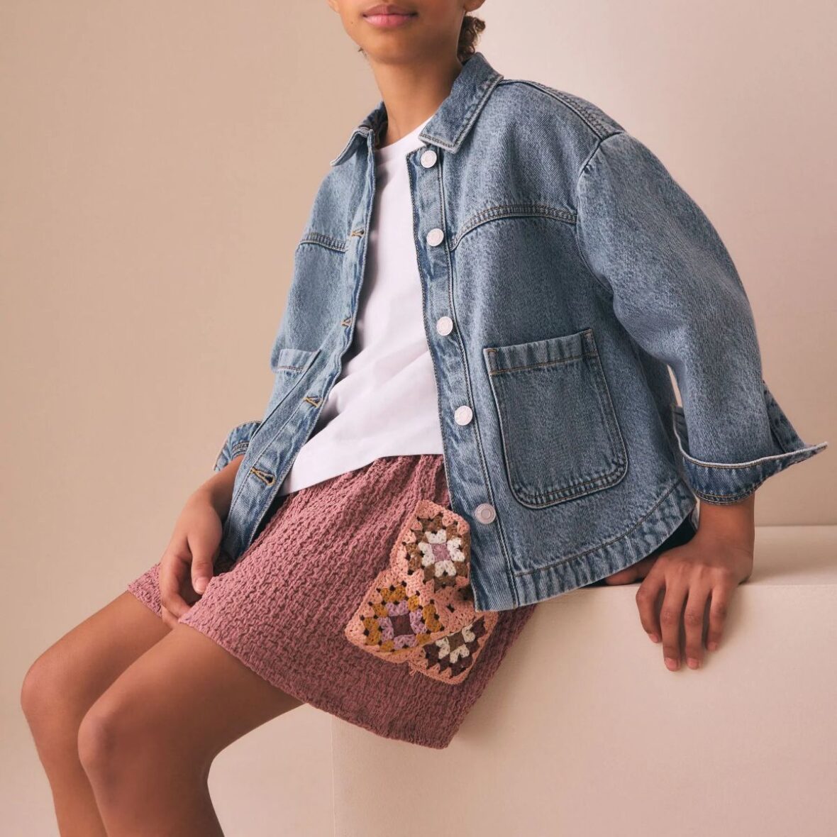 Rust Brown Crochet Pocket Shorts 4
