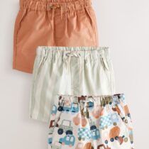 Rust Orange/Stripe/Transport Pull On Shorts 3 Pack 4