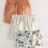 Rust Orange/Stripe/Transport Pull On Shorts 3 Pack 4