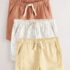 Rust Orange/Yellow/Stripe Linen Blend Shorts 3 Pack 2