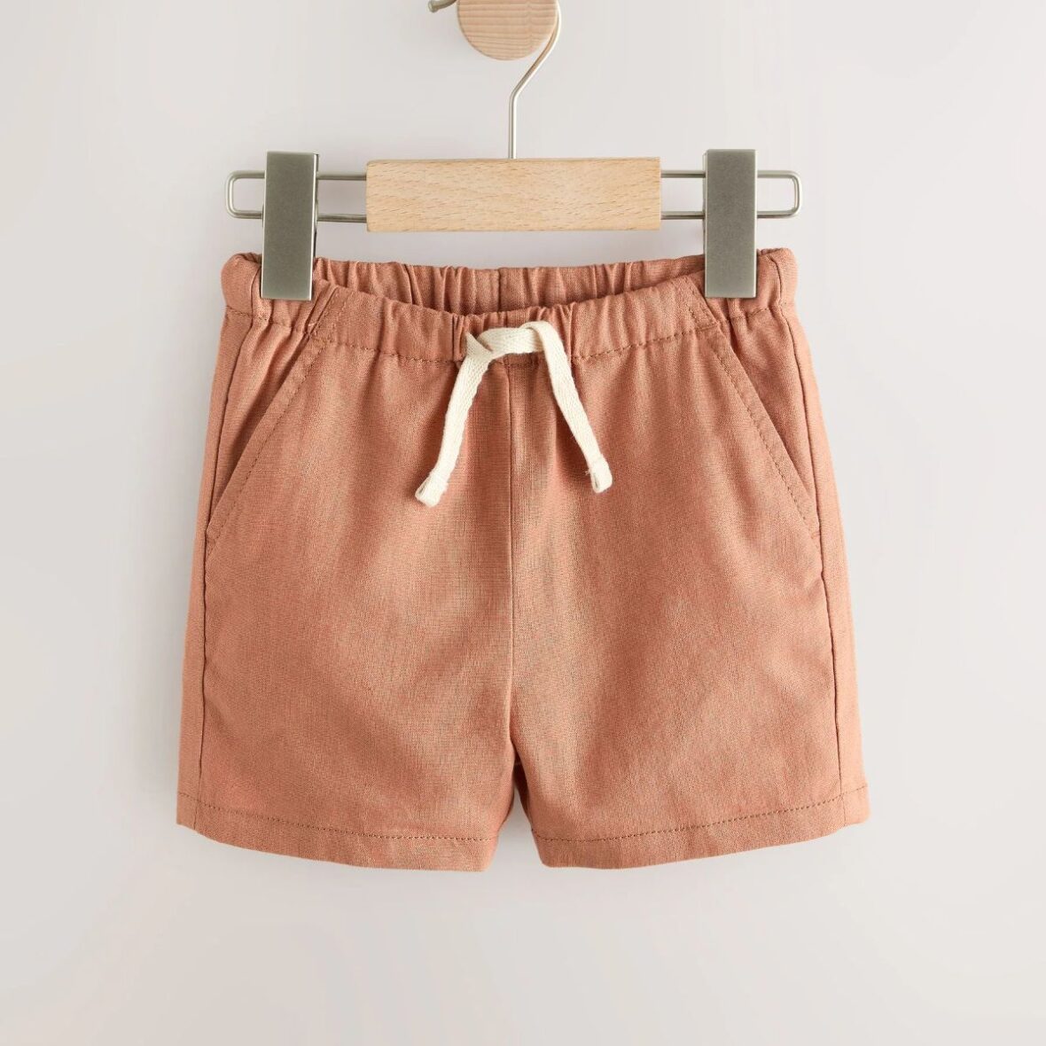 Rust Orange Yellow Stripe Linen Blend Shorts 3 Pack 2