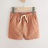 Rust Orange/Yellow/Stripe Linen Blend Shorts 3 Pack 3