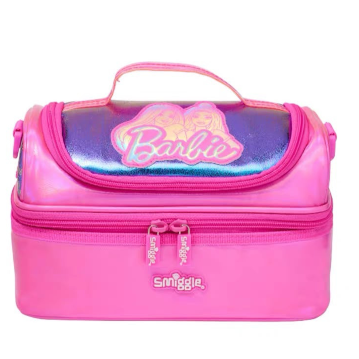 Smiggle Barbie Double Decker Lunchbox With Strap – Pink