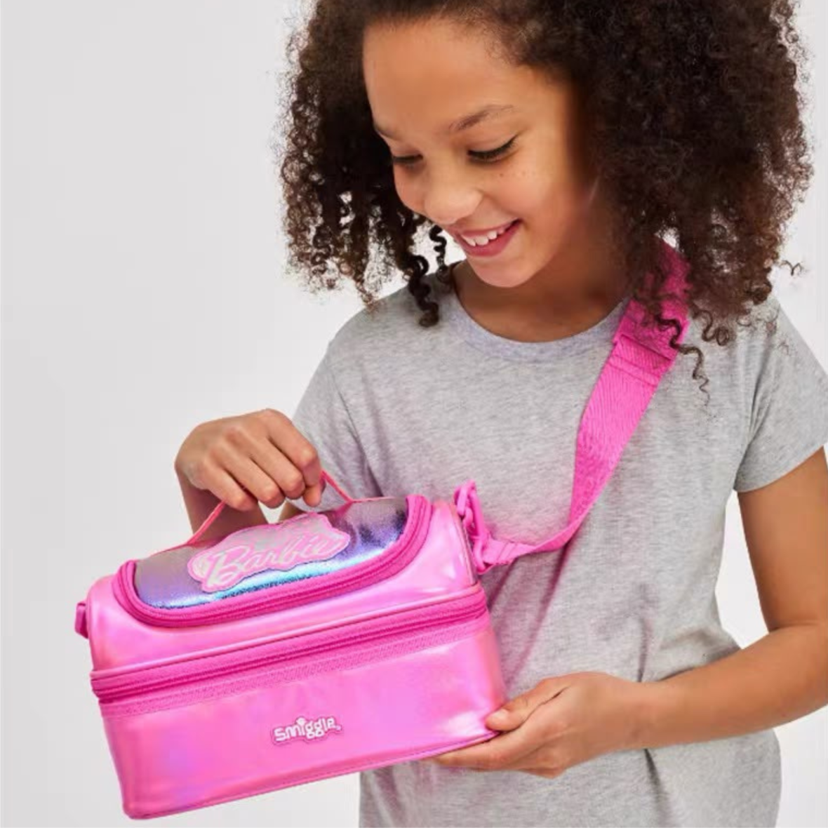Smiggle Barbie Double Decker Lunchbox With Strap (4)