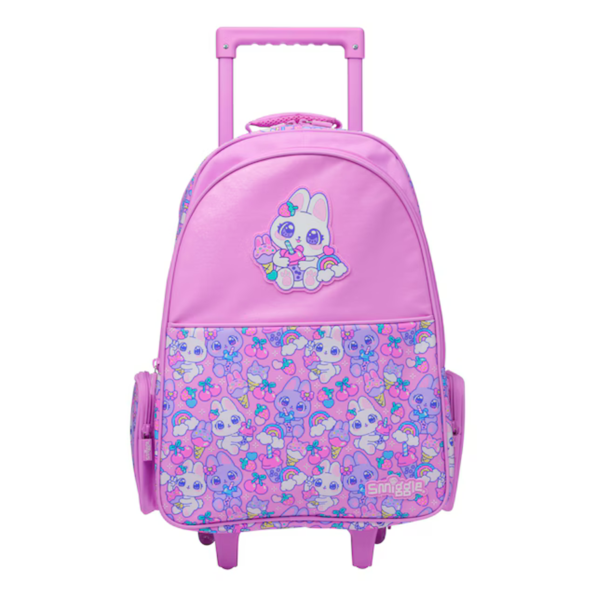 Smiggle Bright Eyes Trolley Backpack With Light Up Wheels – Pink
