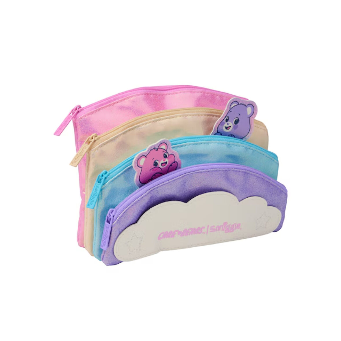 Smiggle Care Bears Multi-Pocket Pencil Case
