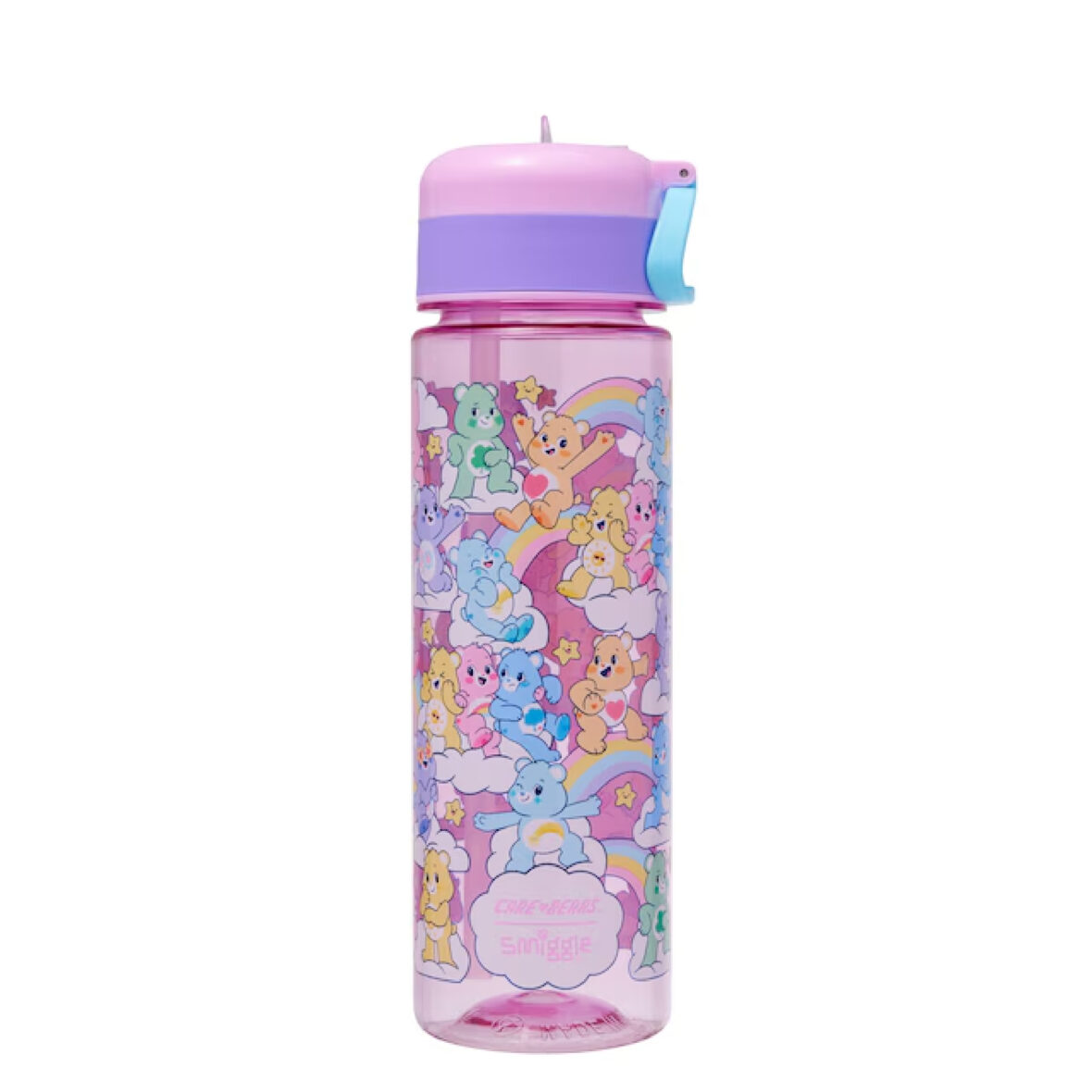 Smiggle Care Bears Plastic Flip Drink Bottle 650Ml