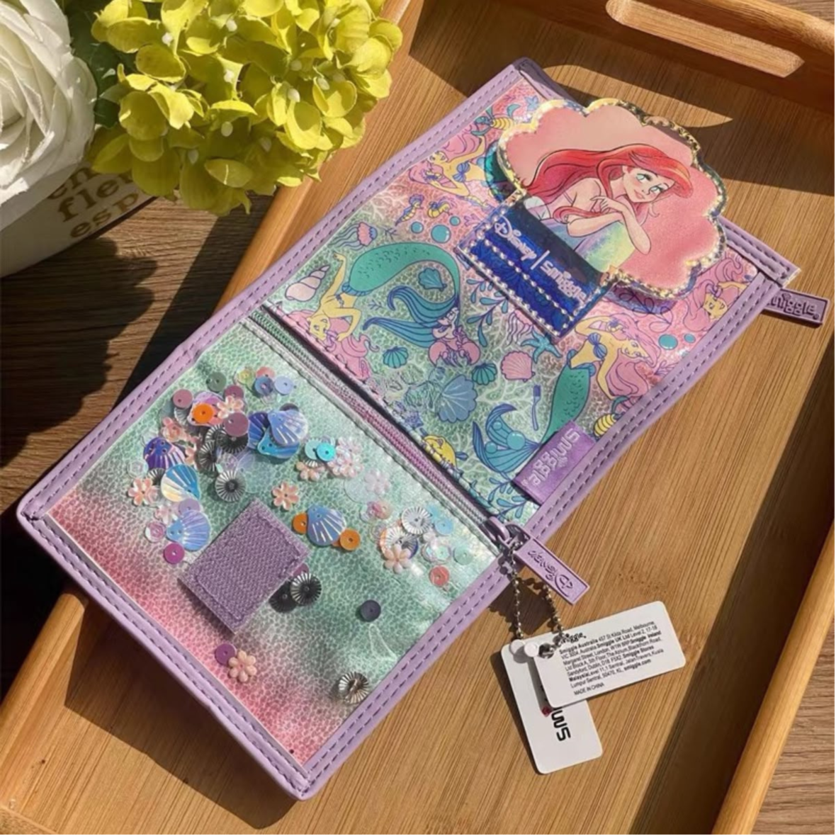 Smiggle Disney Princess Ariel Character Wallet (Little Mermaid) (2)