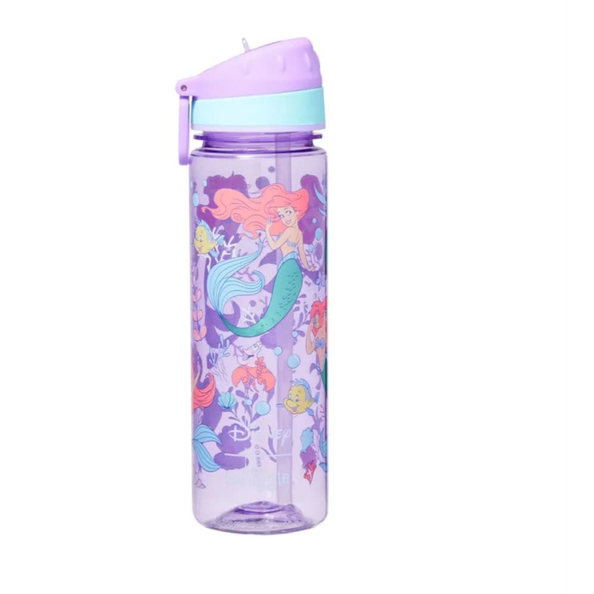 Smiggle Disney Princess Drink Bottle 650ml (Little Mermaid) – Lilac