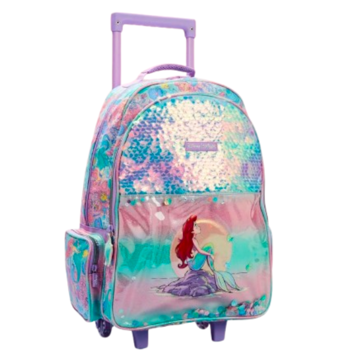Smiggle Disney Princess Trolley Backpack With Light Up Wheels (3)