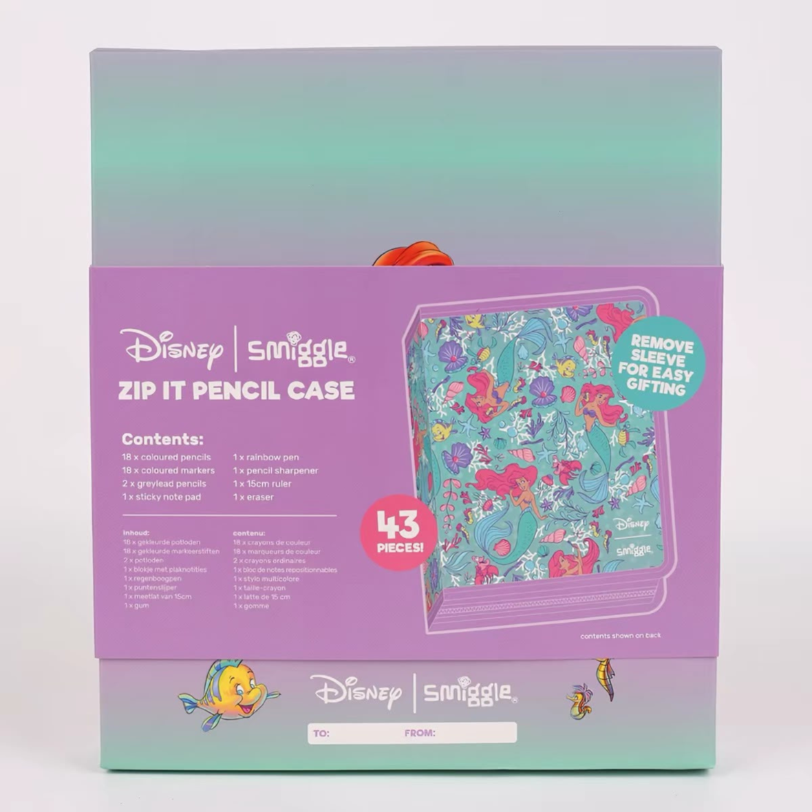 Smiggle Disney Princess Zip It Stationery Gift Pack (Little Mermaid) (3)