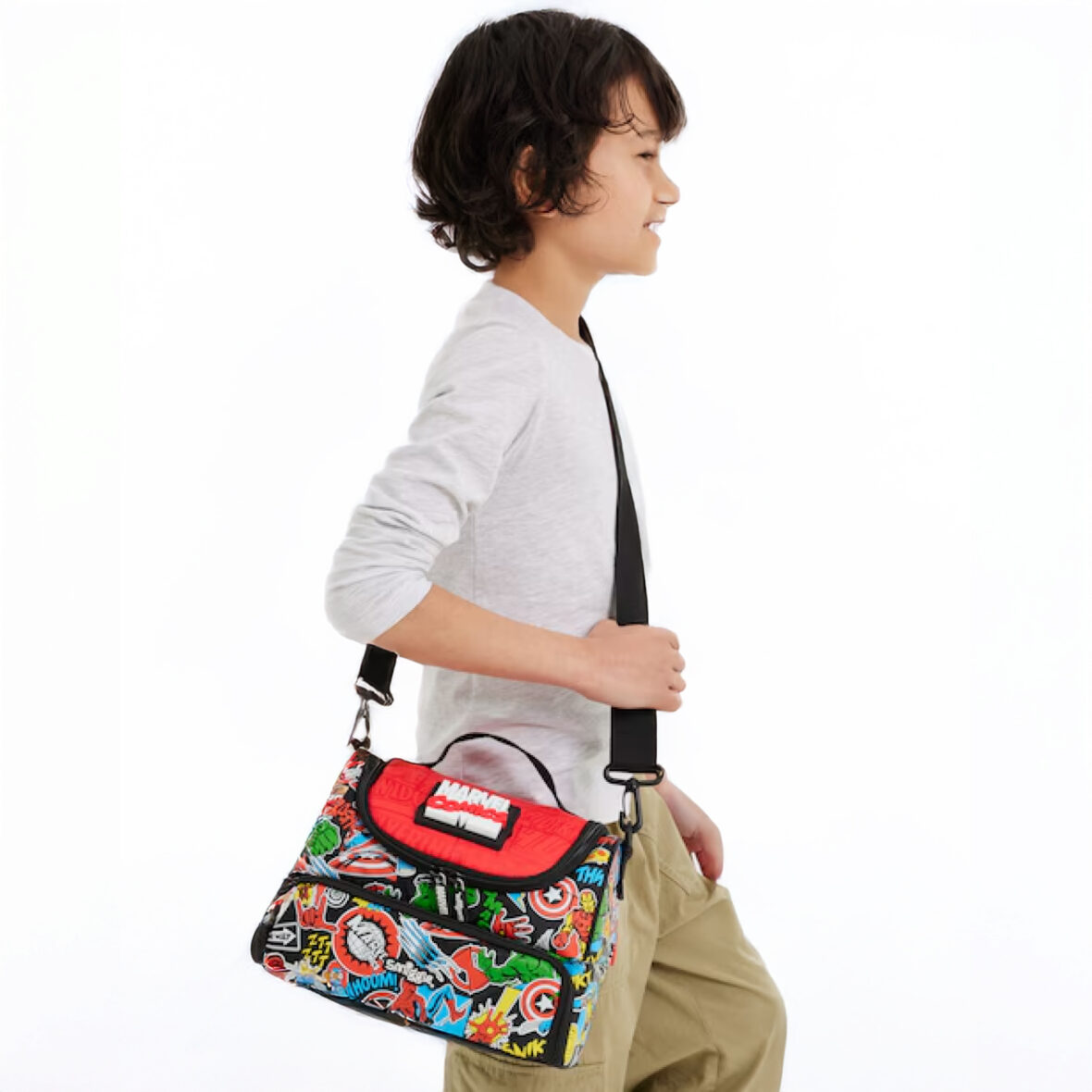 Smiggle Marvel Large Double Compartment Lunchbox With Strap4