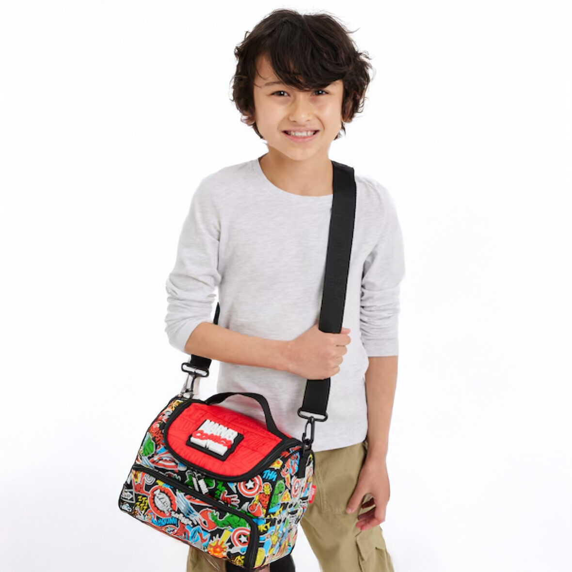 Smiggle Marvel Large Double Compartment Lunchbox With Strap5