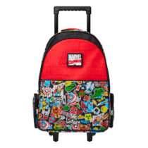 Smiggle Marvel Trolley Backpack With Light Up Wheels Red