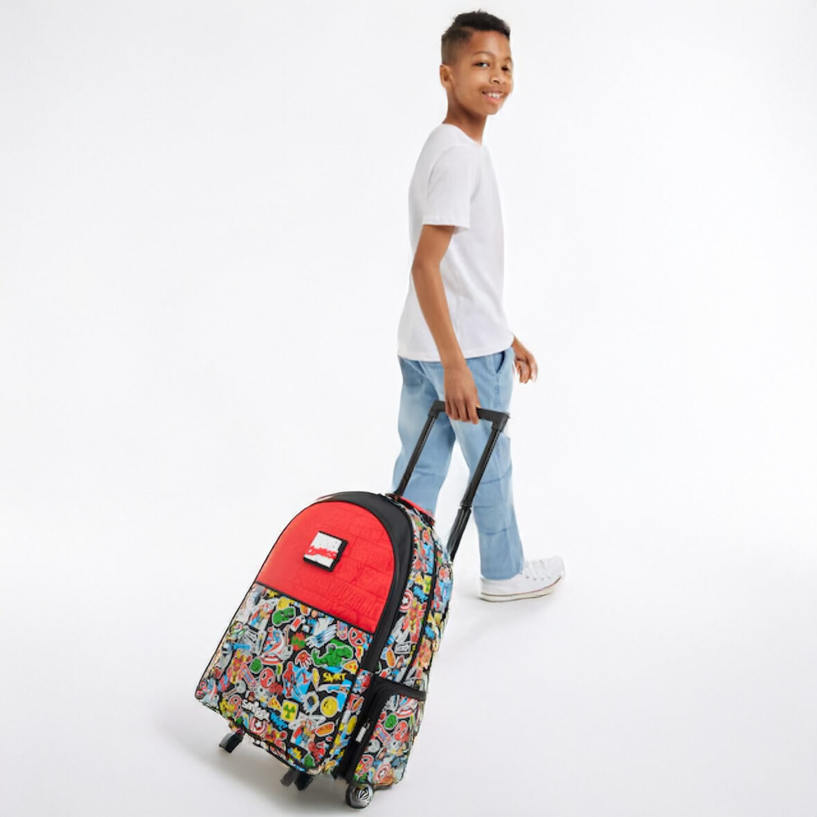 Smiggle Marvel Trolley Backpack With Light Up Wheels5