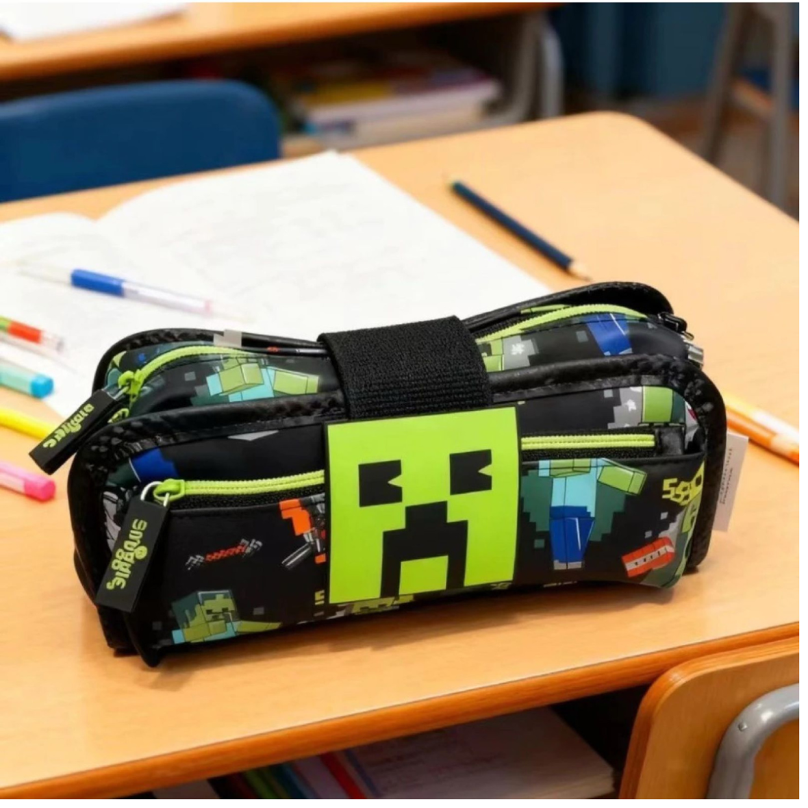 Smiggle Minecraft Double Zipper Pencil Case3