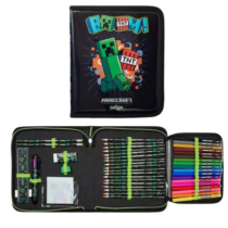 Smiggle Minecraft Zip It Stationery Gift Pack Black (1)