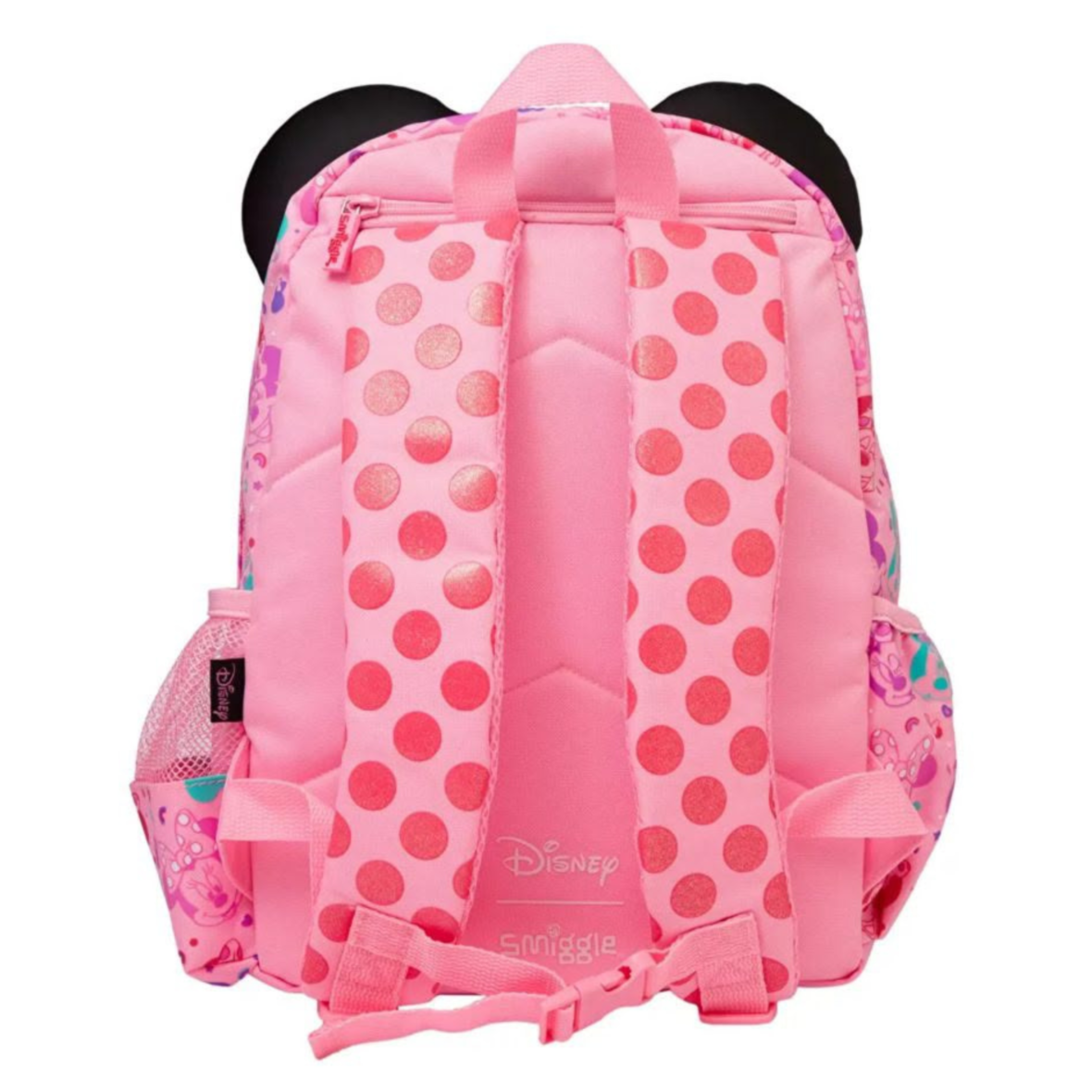 Smiggle Minnie Mouse Junior Character Hoodie Backpack Pink (2)