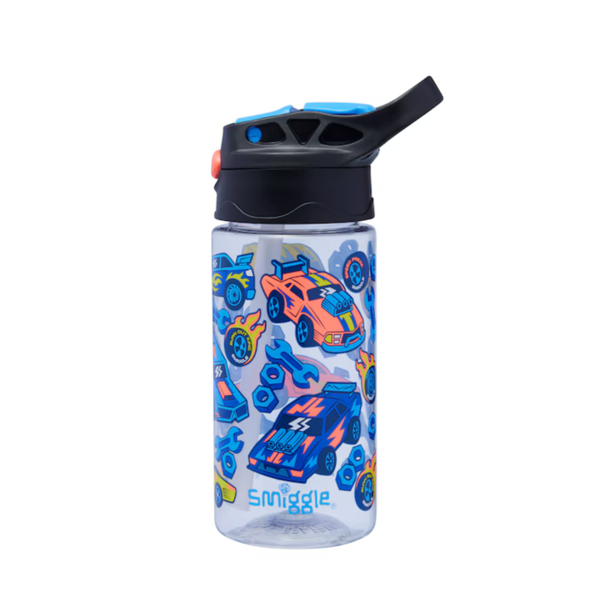 Smiggle Playtime Junior Flip Plastic Drink Bottle 430Ml – Black