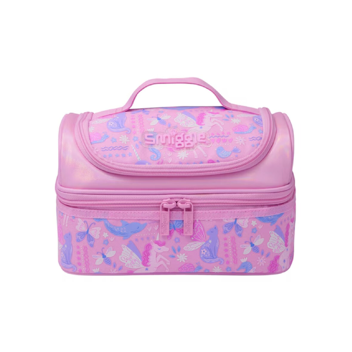 Smiggle Realm Double Decker Lunchbox – Pink