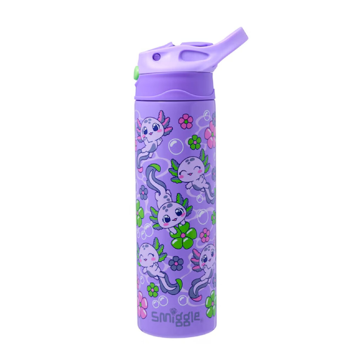 Smiggle Realm Insulated Stainless Steel Flip Drink Bottle 480Ml – Lilac
