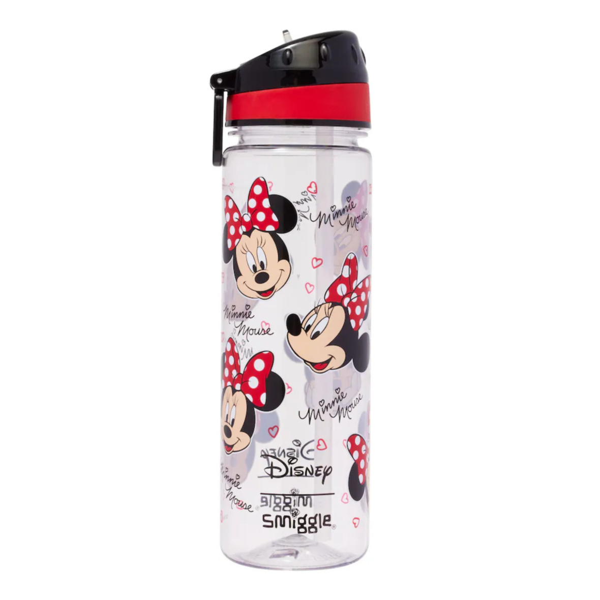 Smiggle Red Minnie Mouse Plastic Drink Bottle 650ml – Red
