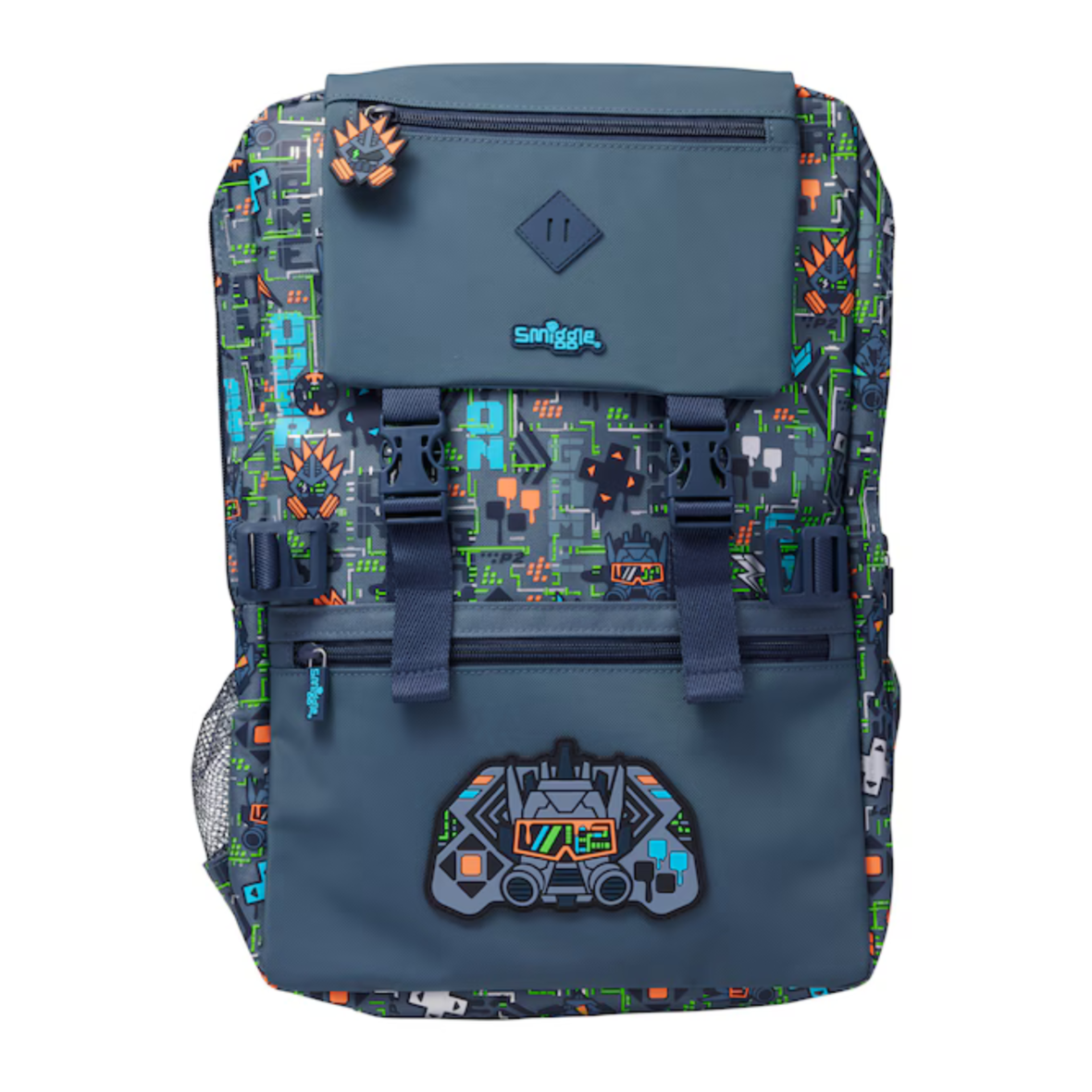 Smiggle Trailblazer Foldover Attach Backpack – Grey