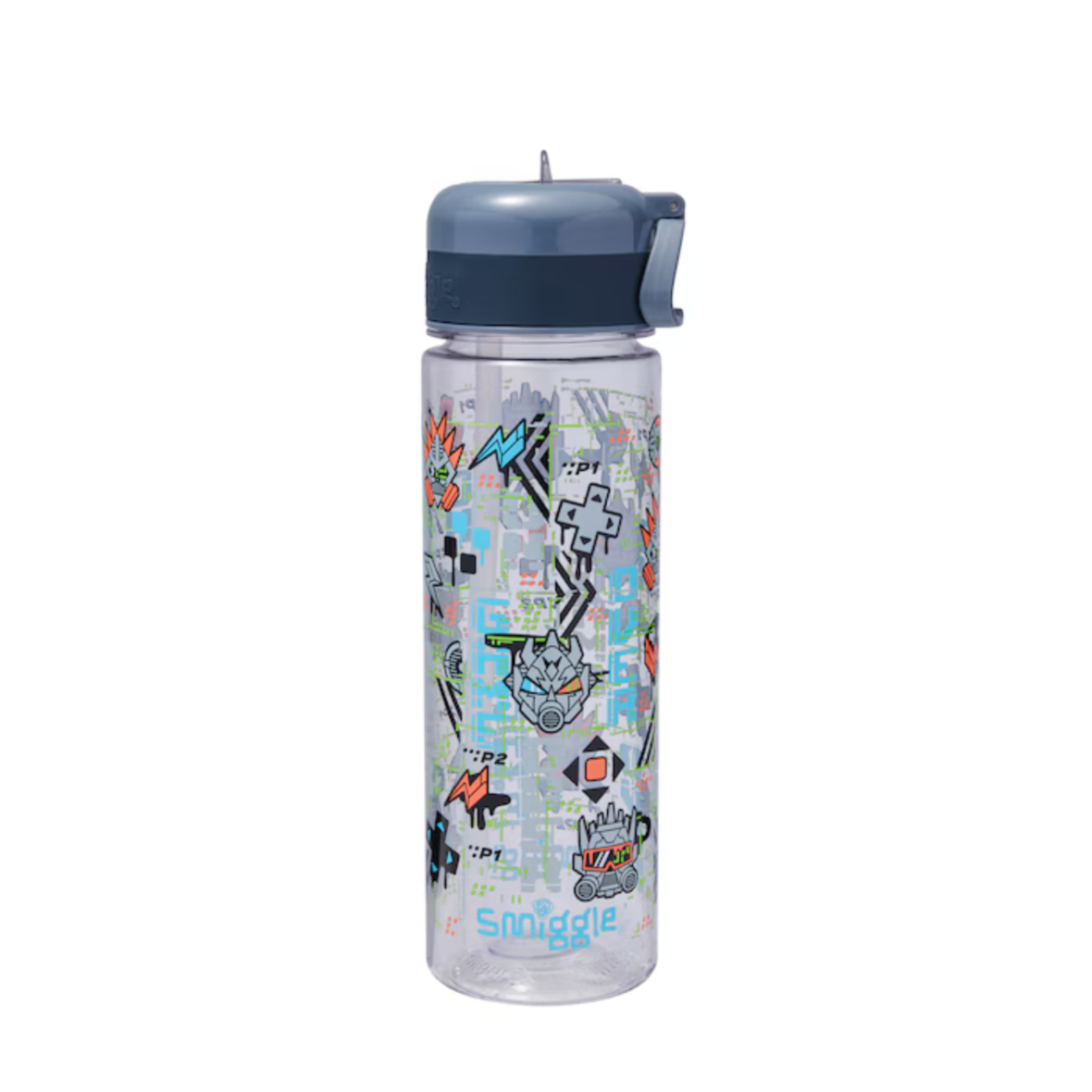 Smiggle Trailblazer Plastic Drink Bottle 650ml – Grey