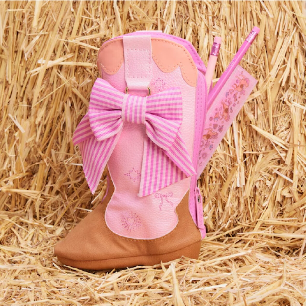 Smiggle Wildflower Cowboy Boot Pencil Case3
