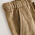 Tan Brown Linen Blend Pull On Shorts 3