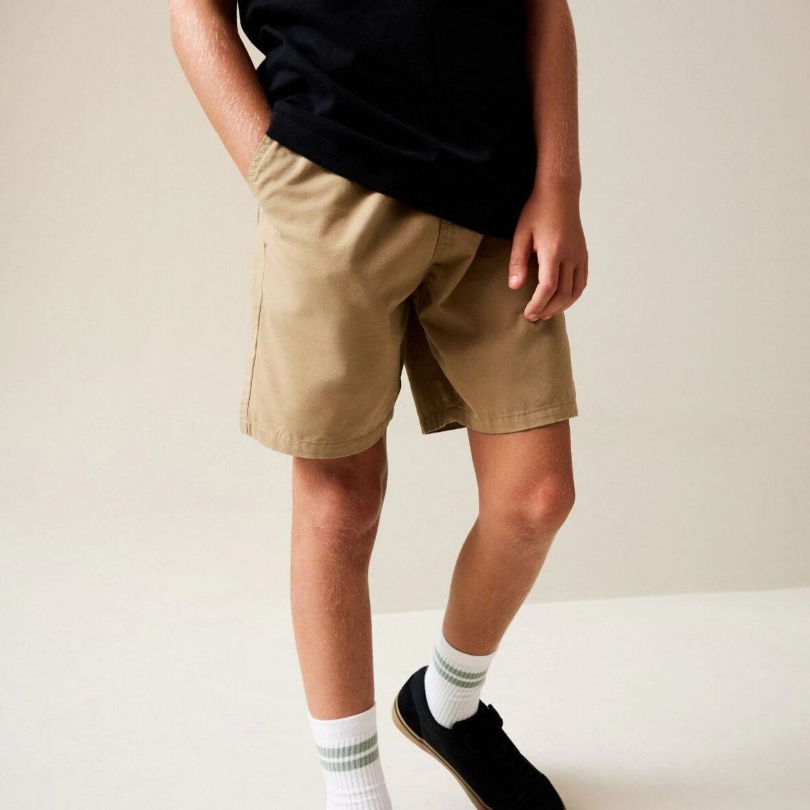 Tan Brown Regular Fit Shorts 1