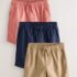 Tan/Navy Blue/Blush 3 Pack Shorts 3