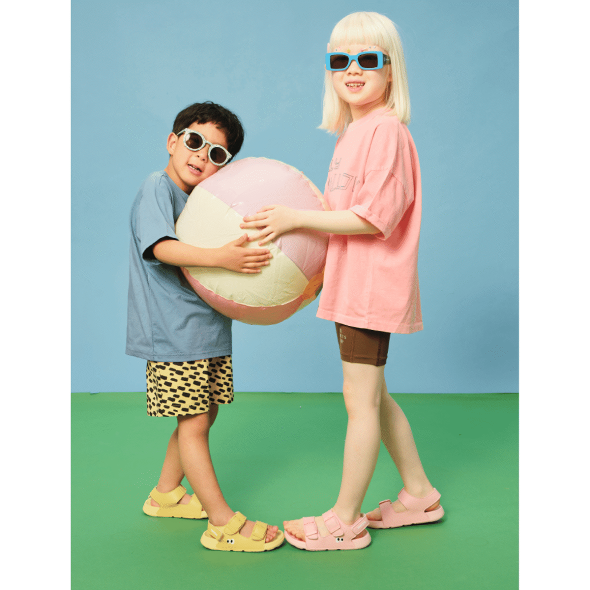 TopStar Googly Eye Kids Sandals – Pink-yellow
