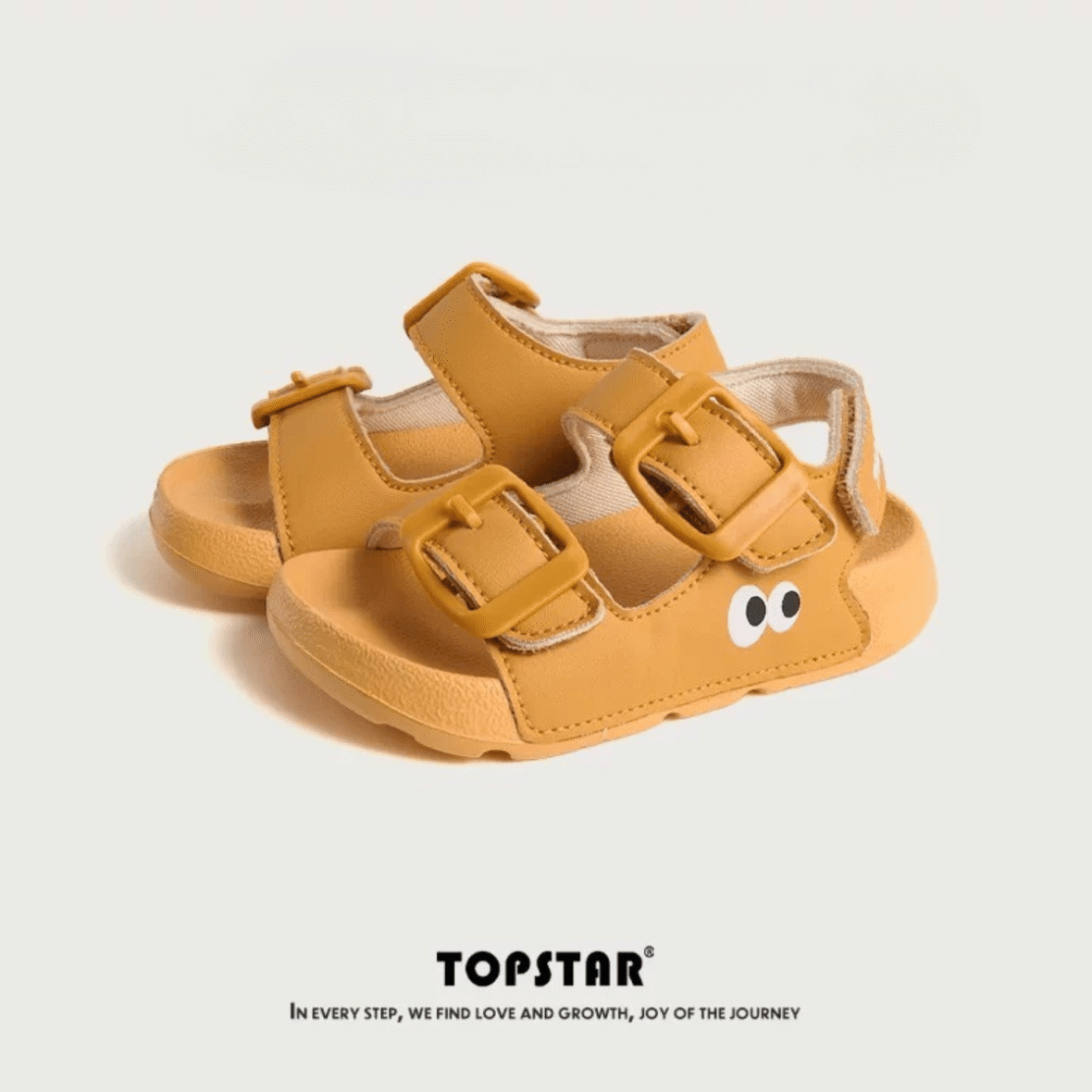 TopStar Googly Eye Orthopedic Kids Sandals – Mustard Yellow1