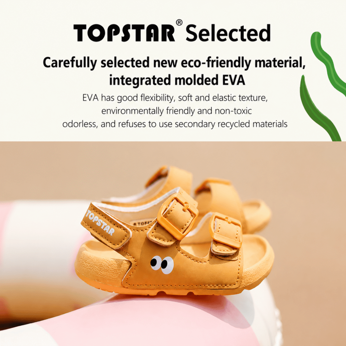 TopStar Googly Eye Orthopedic Kids Sandals – Mustard Yellow4