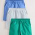 White/Blue 3 Pack Shorts 4