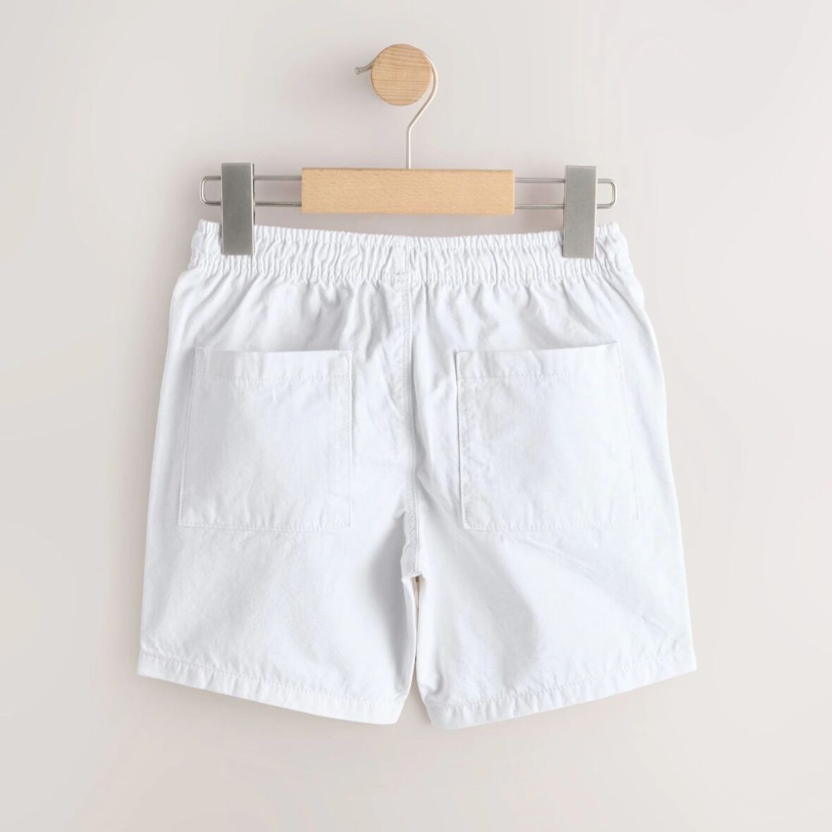 White Regular Fit Shorts 3