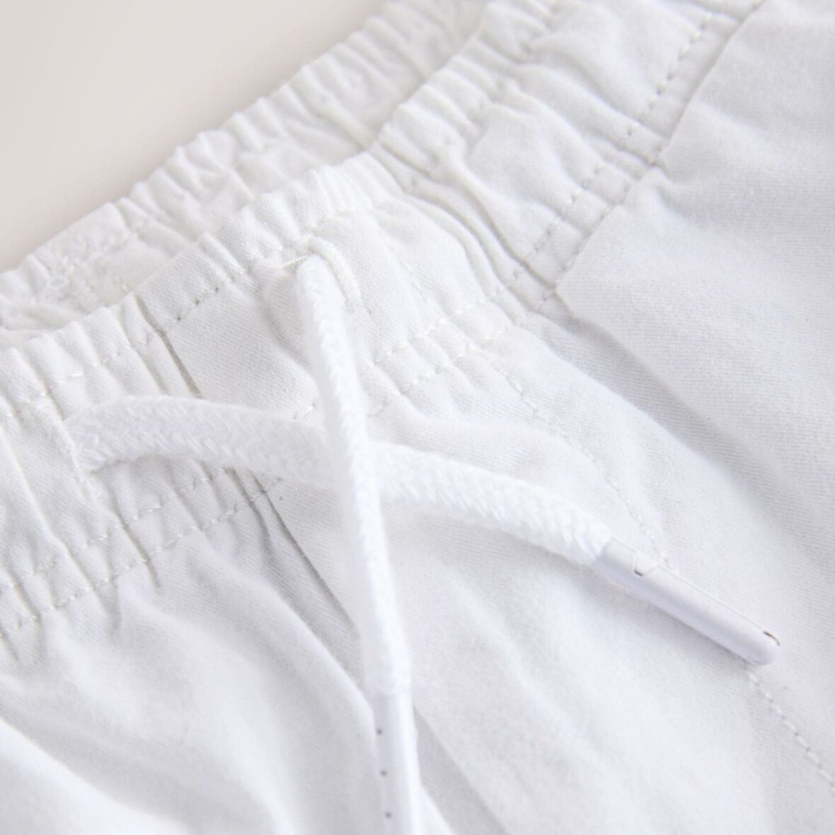 White Regular Fit Shorts 4
