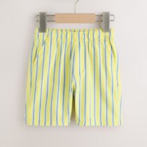 Yellow Stripe Pull On Bermuda Shorts 4