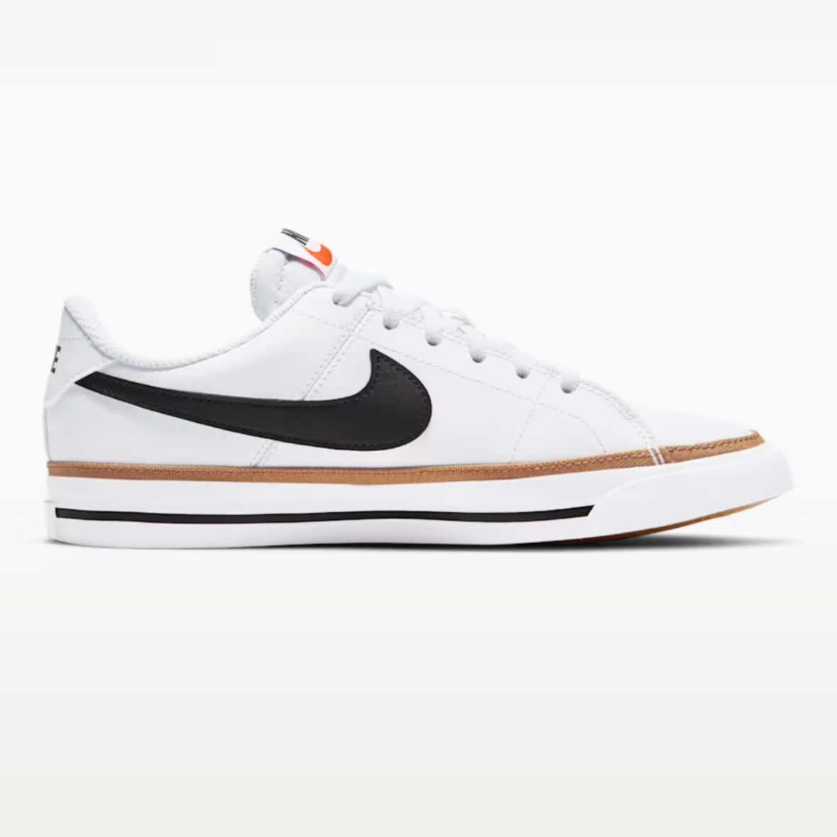 Nike Court Legacy – Big Kids – White/Desert Ochre/Gum Light Brown/Black