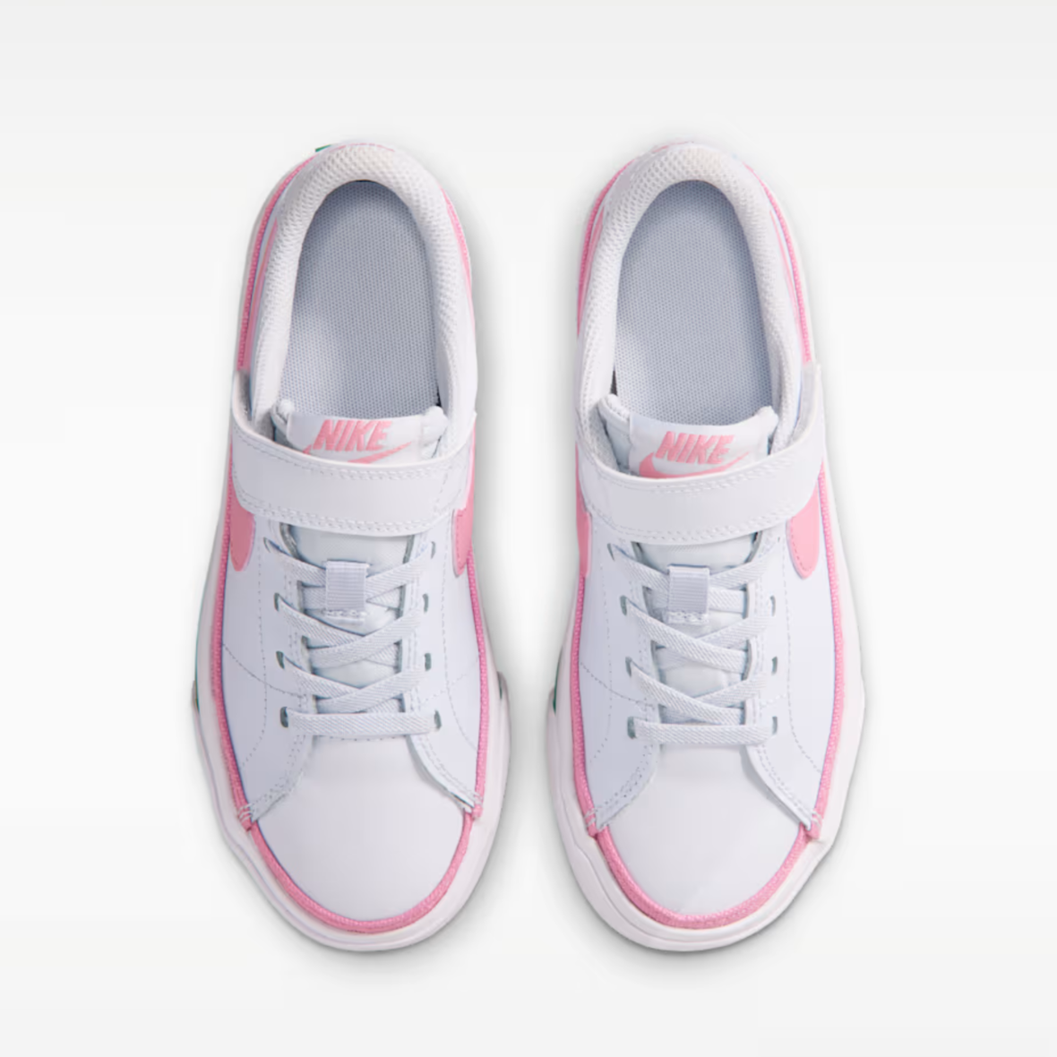 Nike Court Legacy – Little Kids – Football GreyWhiteMalachitePeony (3)