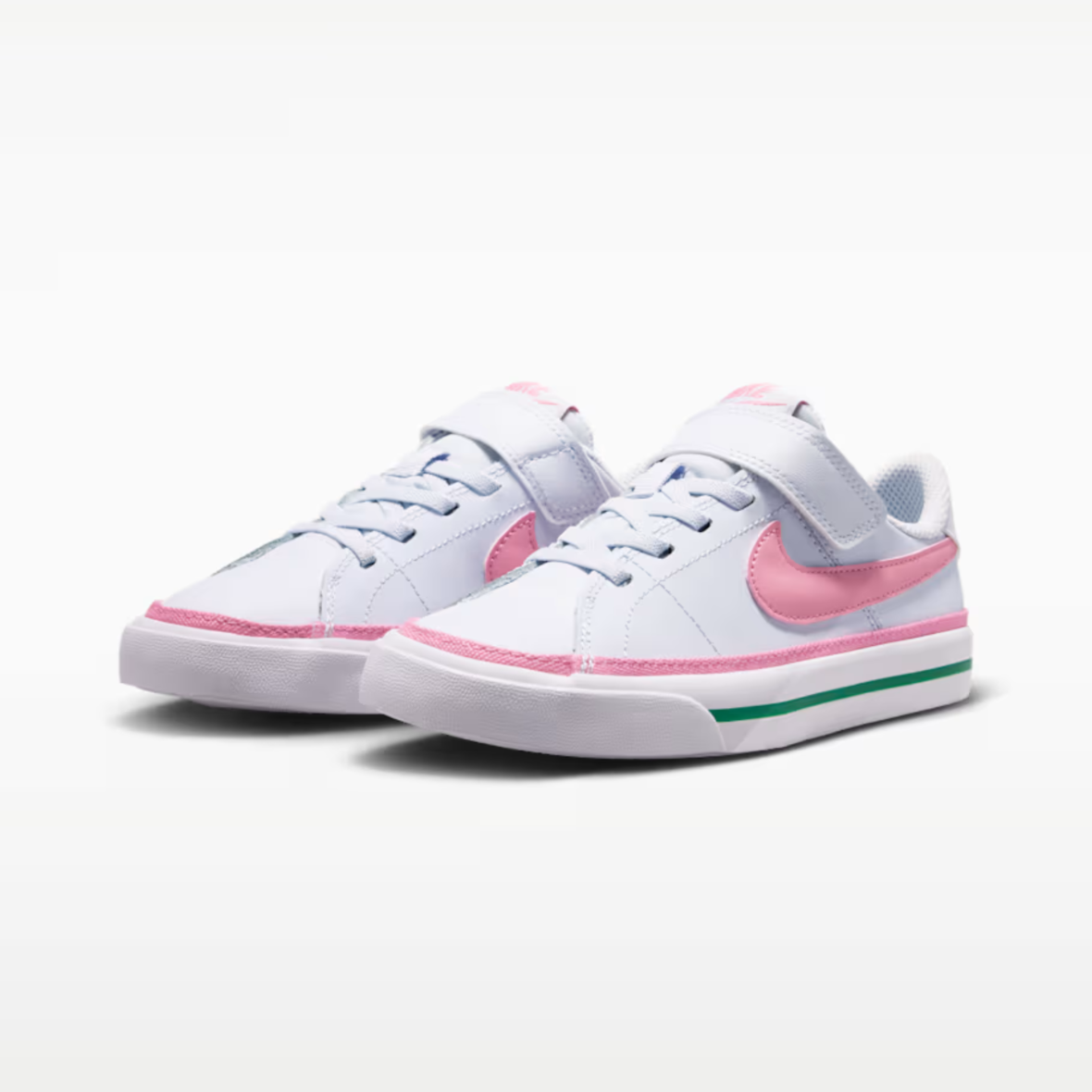 Nike Court Legacy – Little Kids – Football GreyWhiteMalachitePeony (4)