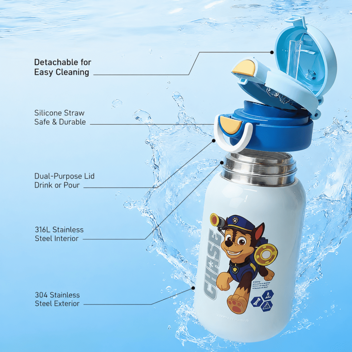 Paw Patrol Premium Thermal Bottle Gift Set (540ml) – Chase7