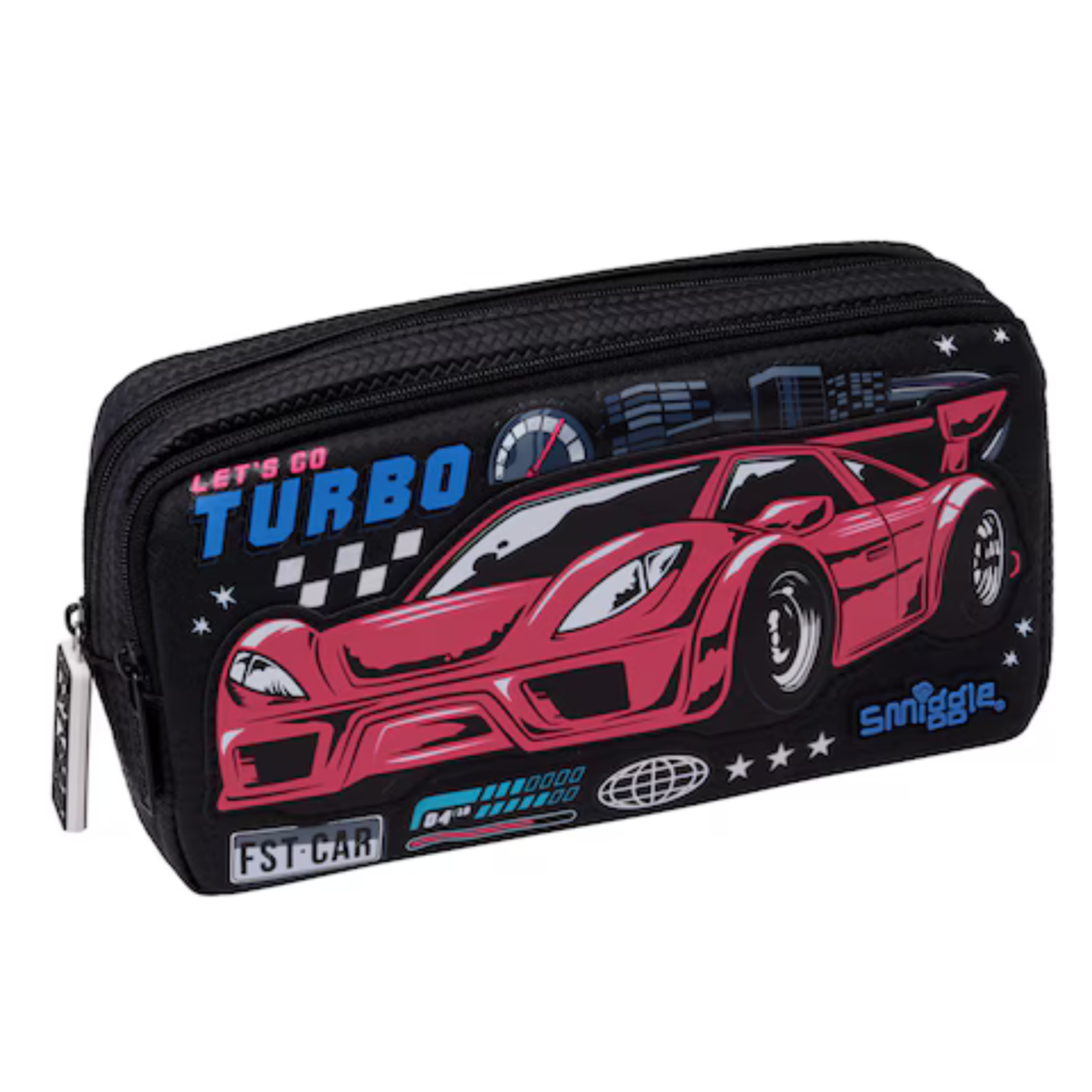 Smiggle Aspire Character Pocket Pencil Case – Black
