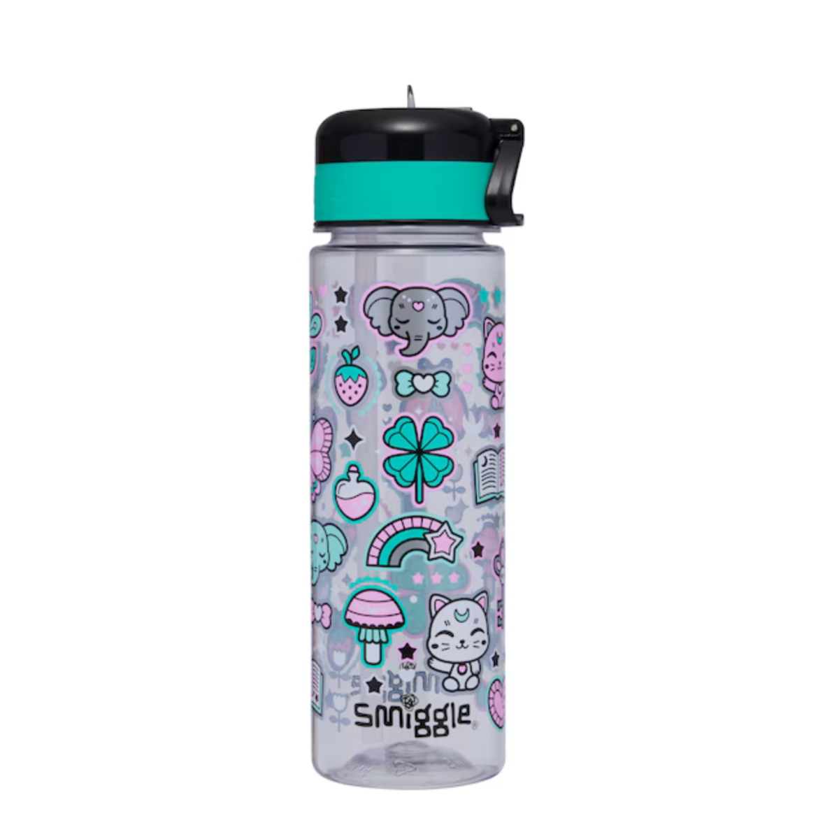 Smiggle Aspire Hydrate Plastic Drink Bottle 650ml – Black Mix
