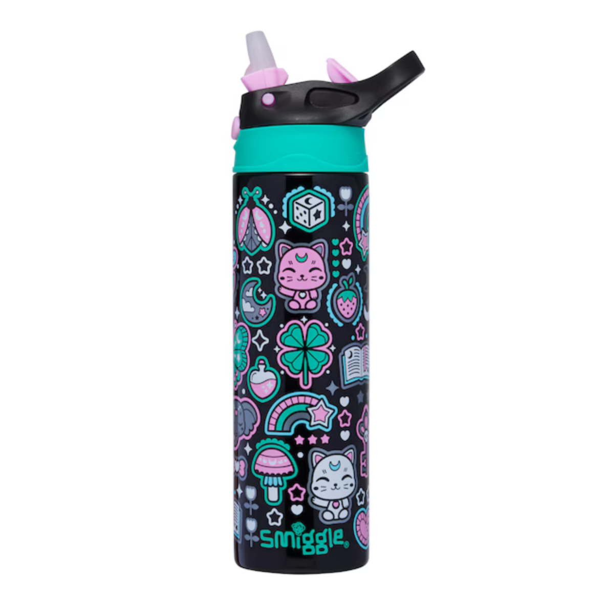 Smiggle Aspire Insulated Stainless Steel Flip Drink Bottle 520ml (2)